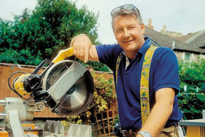 Tommy Walsh resting on a power saw