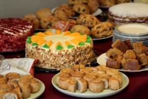 Selection of buffet styled snacks on a table